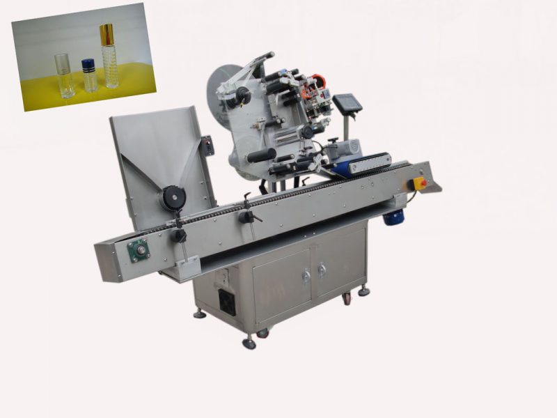 China High speed SUS304 Economy Automatic abrasive disc vial labeling machine for 20-90 label hight supplier