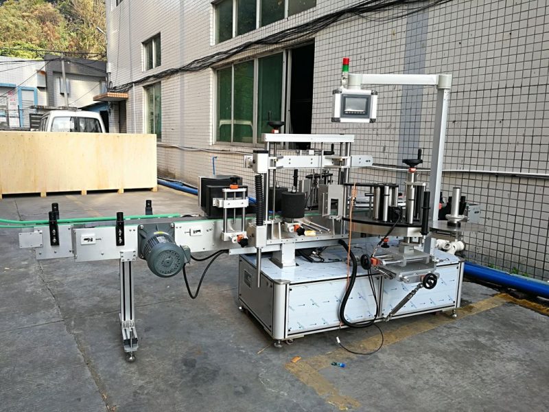 Kinijos priekinių ir galinių etikečių lipdukų mašina ovalių ir stačiakampių butelių tiekėjams